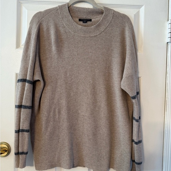 American Eagle Outfitters Sweaters - American Eagle Outfitters Women's Taupe Sweater with Black Stripes